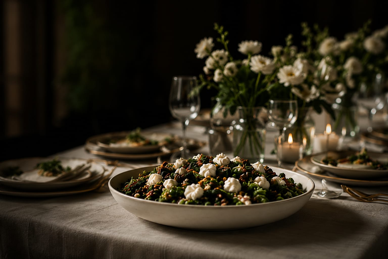 A beautifully plated seasonal dish